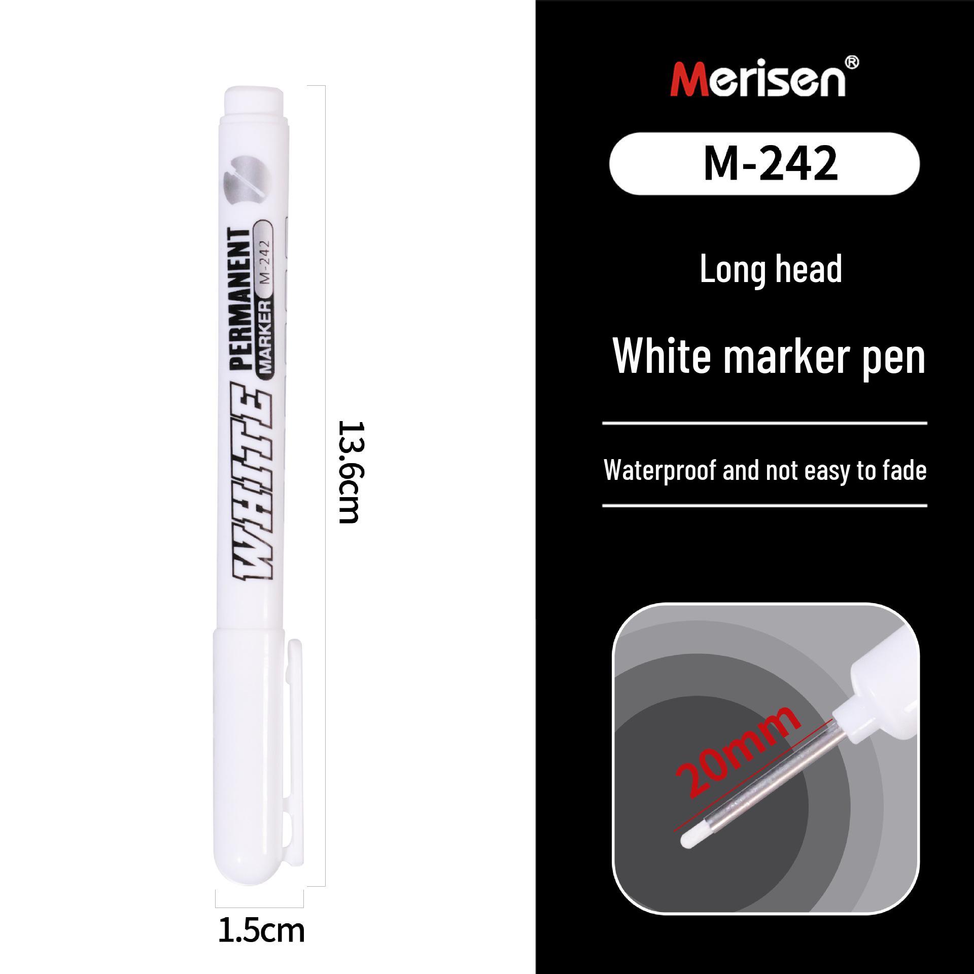 Long-Nosed Fine Tip Waterproof Woodworking Marker Pen - Oil-Resistant, Quick-Drying White Paint
