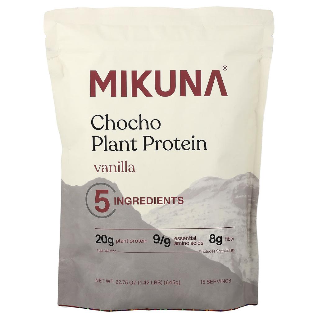 MIKUNA, Chocho Plant-Based Protein Powder, Vanilla Flavor, 645g (1.42lb)