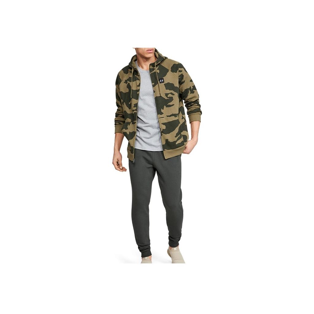 Under Armour Camo Hooded Cardigan Sweatshirt Jacket Men Outerwear Outpost-Green 1329748-331