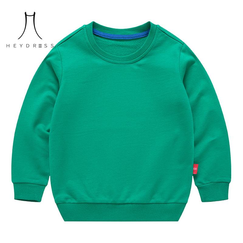

Детский свитер, новая одежда, весенний однотонный корейский детский топ с круглым вырезом для мальчиков, весенний модный Повседневный свитшот с длинными рукавами для девочек 100