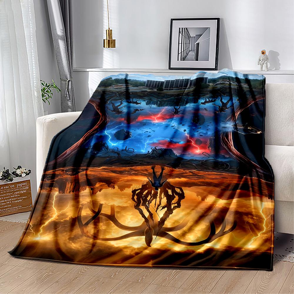 Stranger Things Mashup Suitable Blanket for Offices, Travel, Living Rooms Also a Good Gift for Friends and Family Suitable for All Seasons.