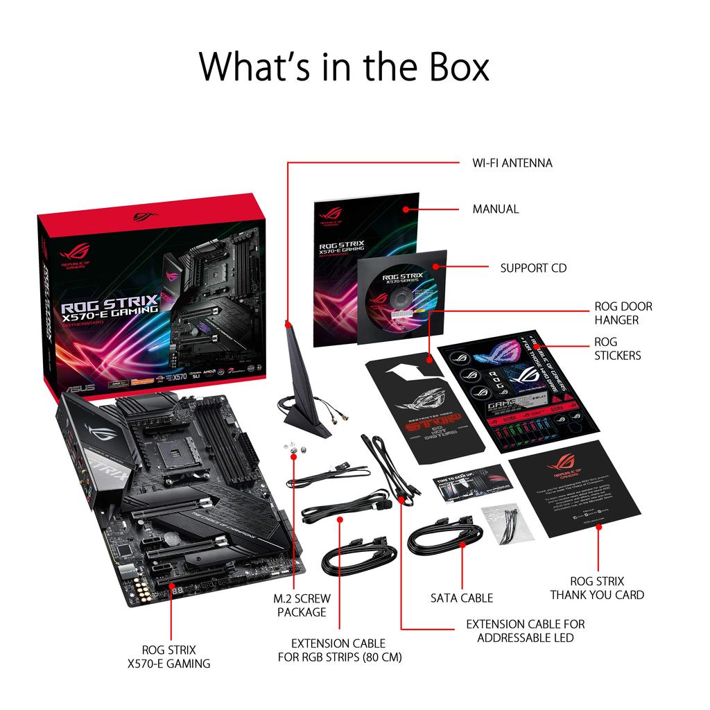 ASUS ROG STRIX GAMING ATX Mainboard für AMD AM4 X570-E