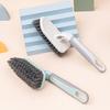 Floor Brush Ergonomic Non-slip Handle Tough Bristles Labor-saving Bathroom Toilet Handled Notch Ground Seam Brush for Hotel