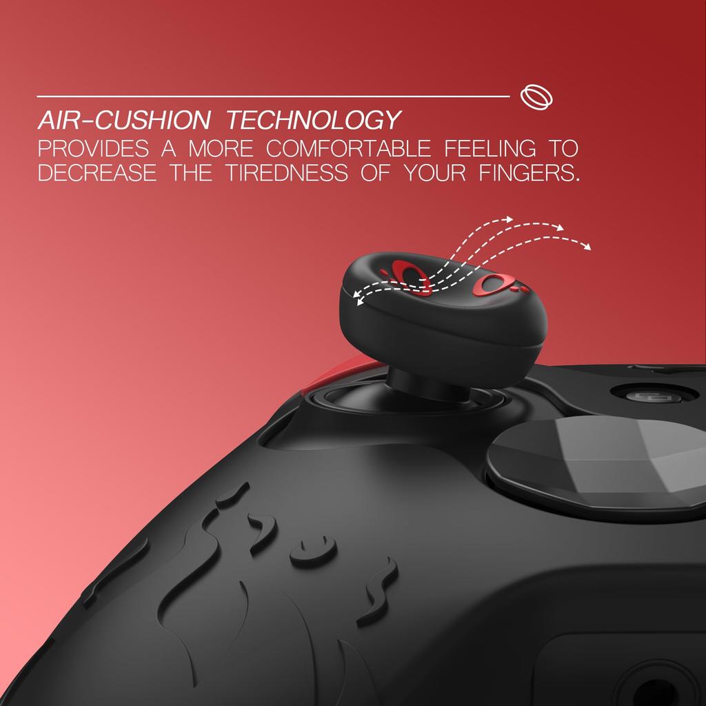 PlayVital Cute Demon Silicone Cover for Xbox Elite Wireless Controller Series Includes Thumb Grip Caps 2, (Black)