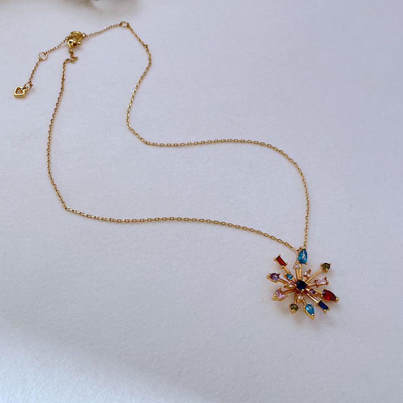 Colorful Zircon Fireworks Necklace - Niche Luxury Design