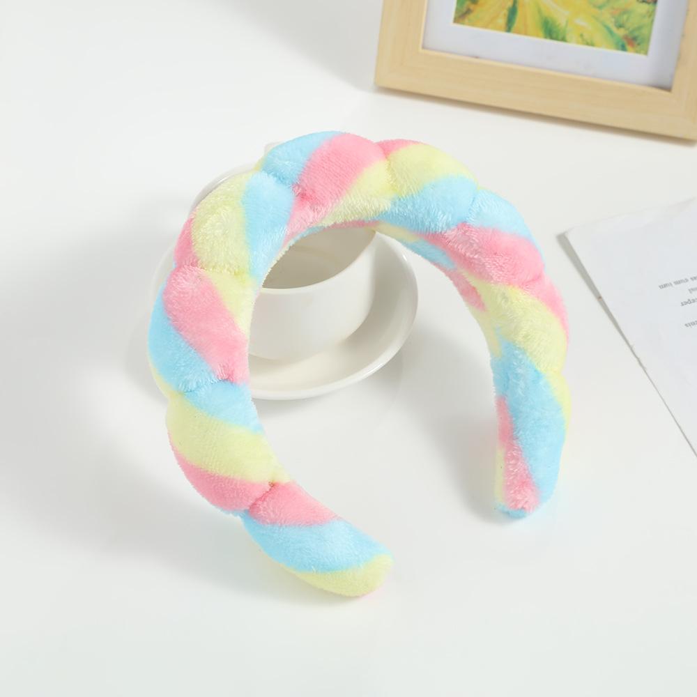 

Спа повязка на голову для умывания, набор браслетов на запястье, губчатая повязка для макияжа, повязка для волос с пузырьками для женщин, аксессуары для волос