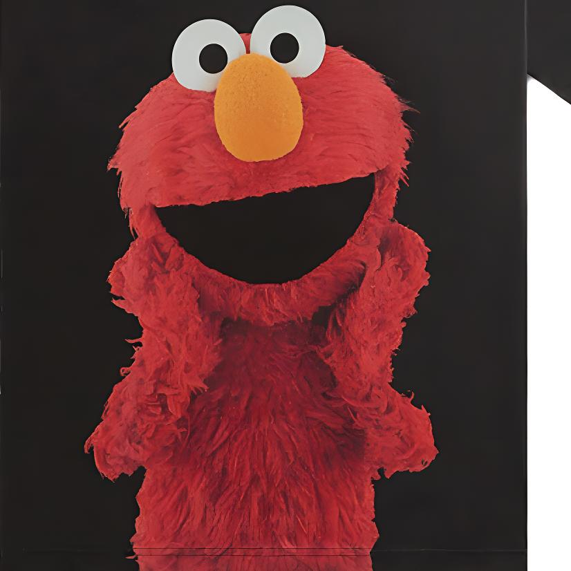 Kith X Sesame Street Elmo Tee Black Men Tops KHM033091-001