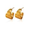 Premium Sense Simple Earrings Small Exquisite Hollow Stainless Steel Pearl Stud Earrings Women's Niche Fashion Versatile Accessories Tide