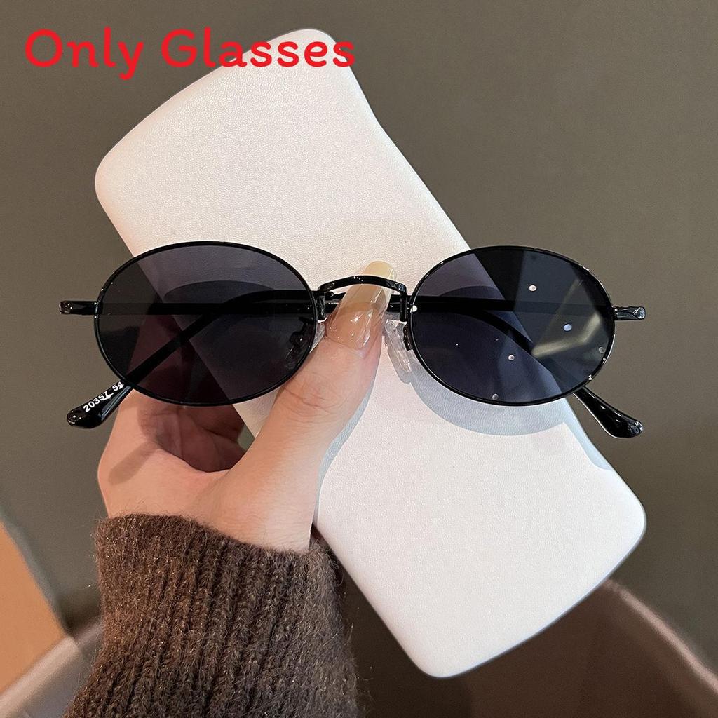 Vintage Oval Sunglasses With Uv380 Protection For Women Sun Protection And Fashion Accessory