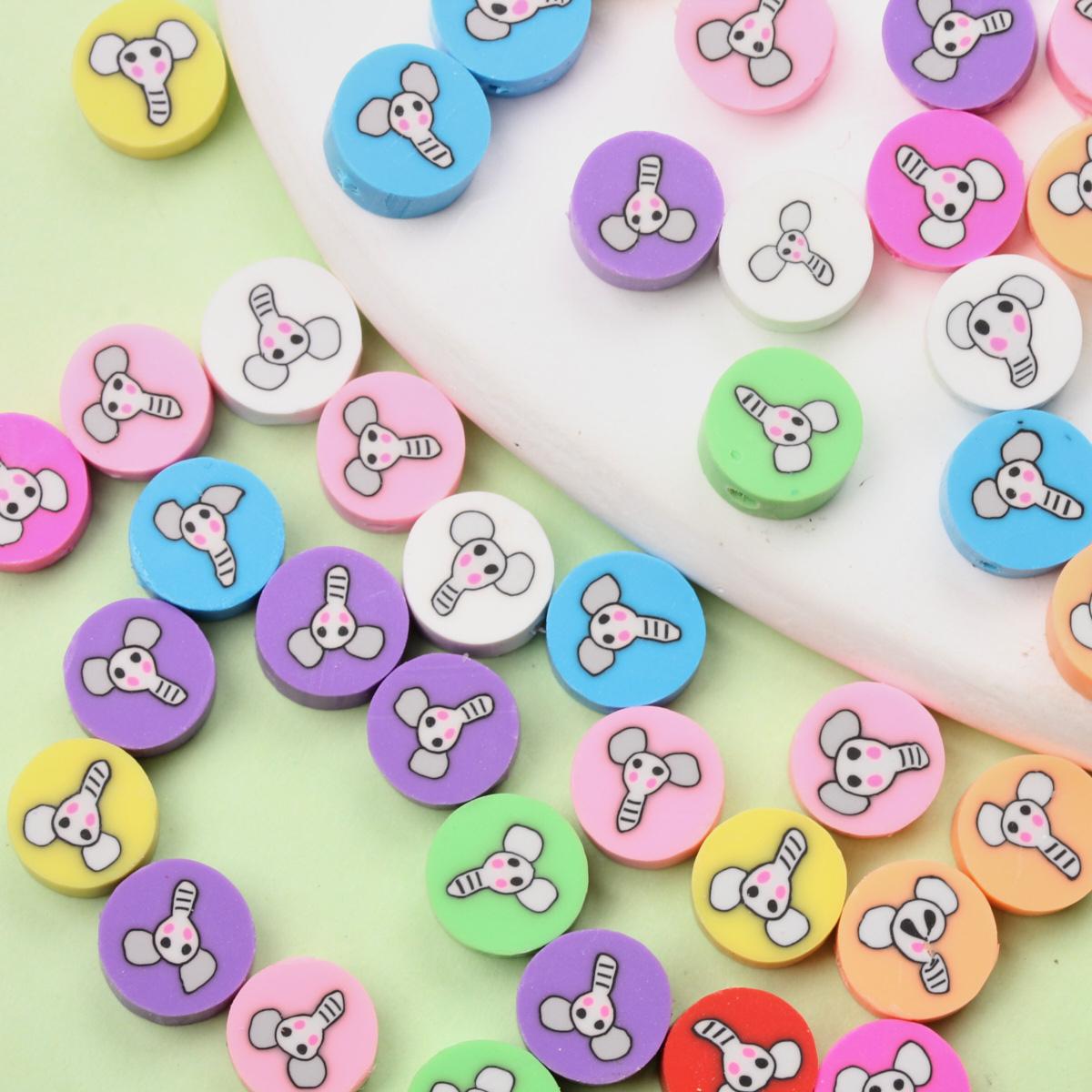 

200 шт. Изготовление ювелирных изделий своими руками из мягкой глины свободные бусины цветок сердце слона