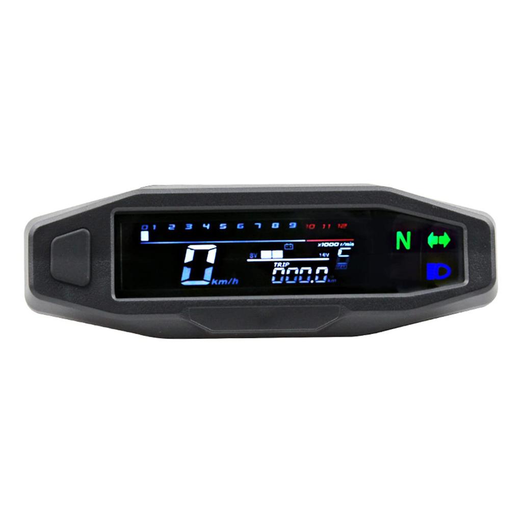 Motorcycle RPM Gauge, LED Display Speedometer Odometer Tachometer Fuel Gauge, Black Plastic+Metal for Most Motorcycle Models (Aiafz5gcgpun-1)