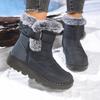 Zimní sněhule velkých velikostí, pánské a dámské fleecové a zateplené bavlněné boty, bavlněné boty se silnou podrážkou zvyšující výšku