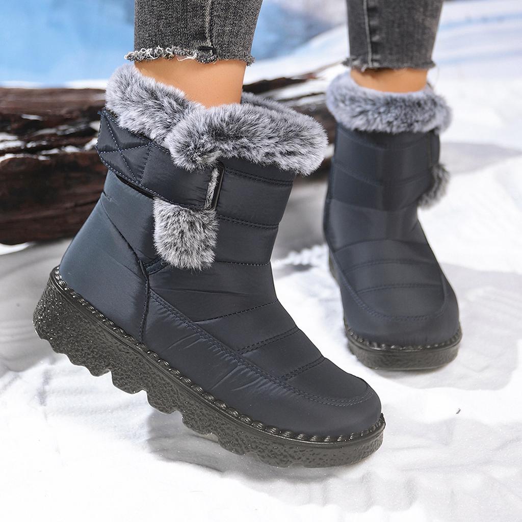 Zimní sněhule velkých velikostí, pánské a dámské fleecové a zateplené bavlněné boty, bavlněné boty se silnou podrážkou zvyšující výšku