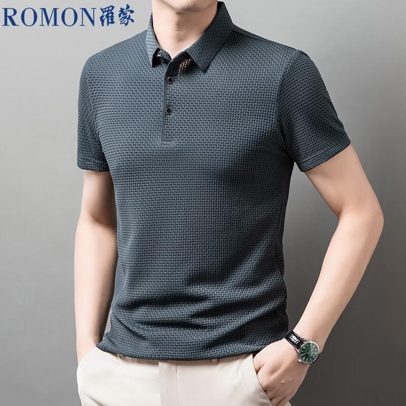 Romon Men's Summer Short-Sleeve Polo Shirt