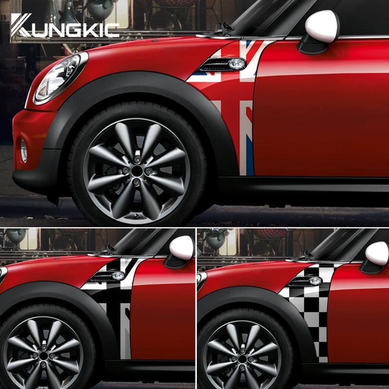 2 ks/Sada pro Mini Cooper R55 R56 R61 R60 Countryman Blatník Boční Mřížka Ozdoba Dekorace Samolepka Doplňky do Auta Auto-Styling