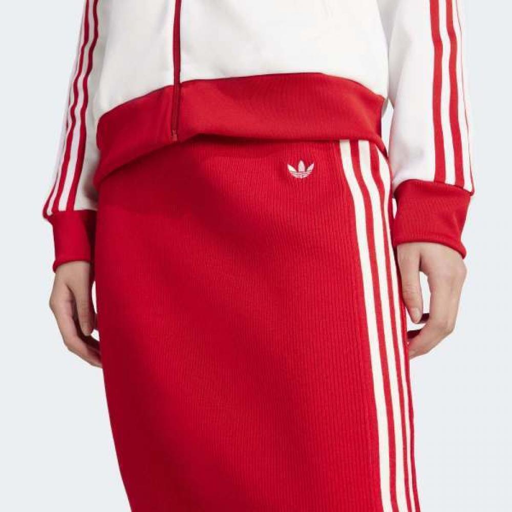 adidas ... Damen S Adicolor Gestrickter 3-Streifen-Rock AdidaS...