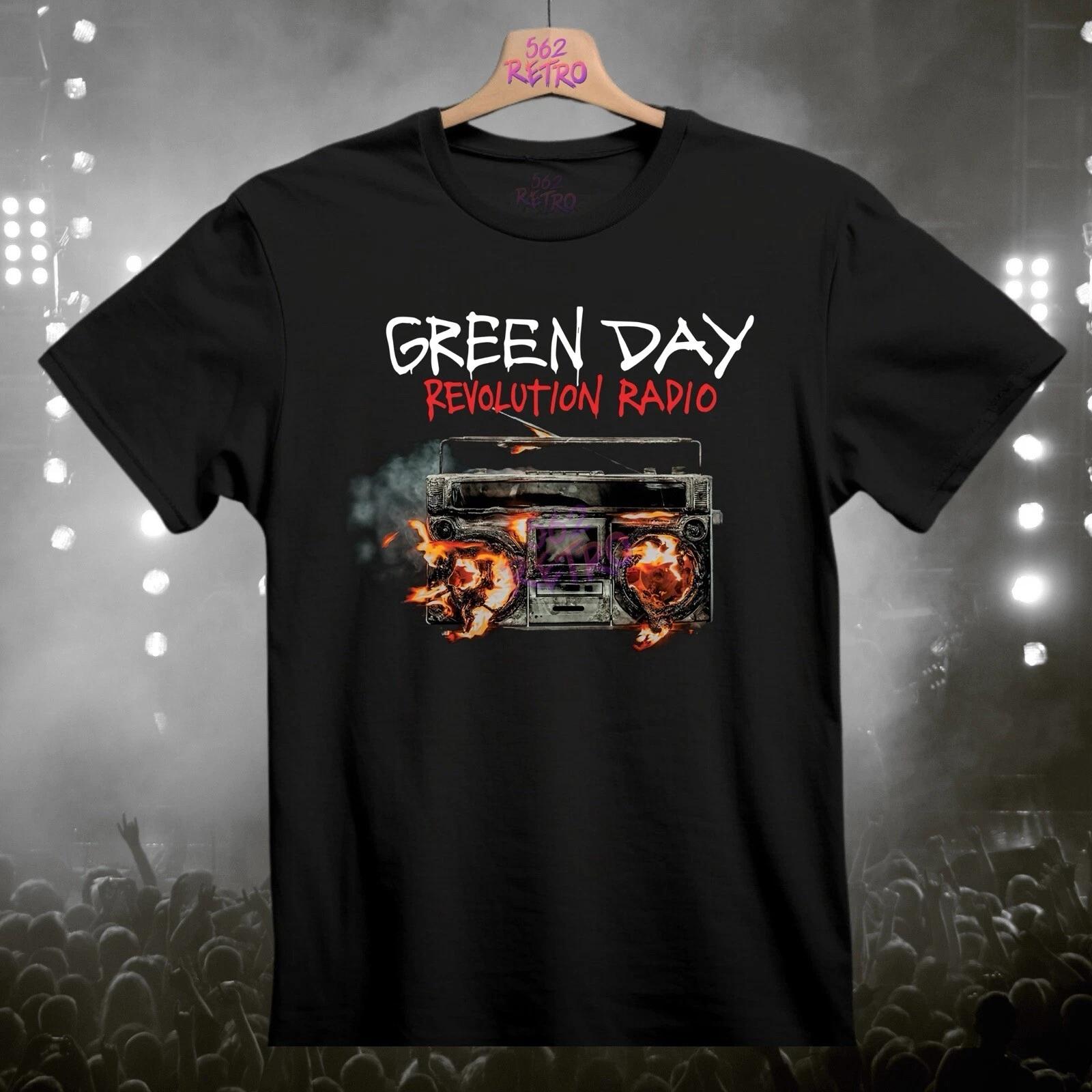 Green Day Revolution Radio Band T-Shirt Black S-3XL 4XL