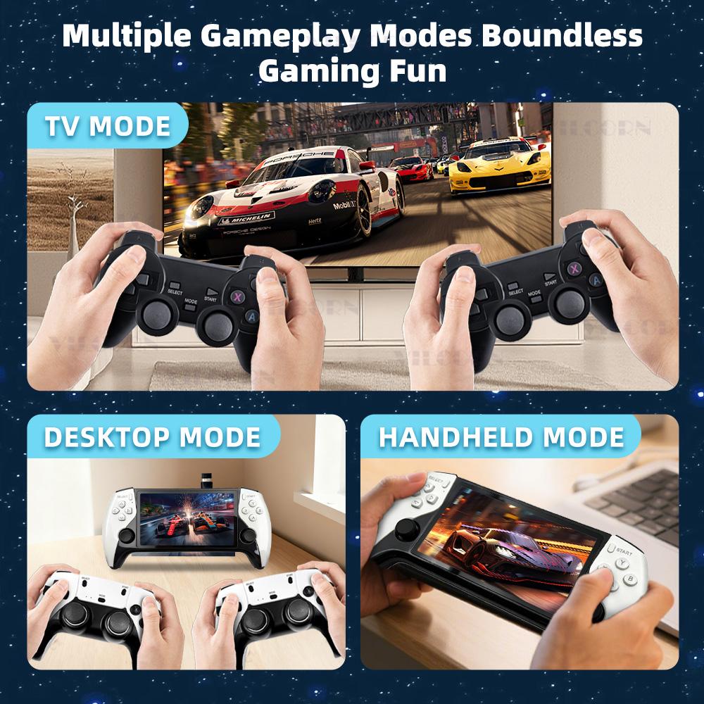 5 Inch IPS Large Screen Retro Handheld Game Console FHD Portable Game Player 22000 Games For PS1 MAME GBA Arcade Console Gift