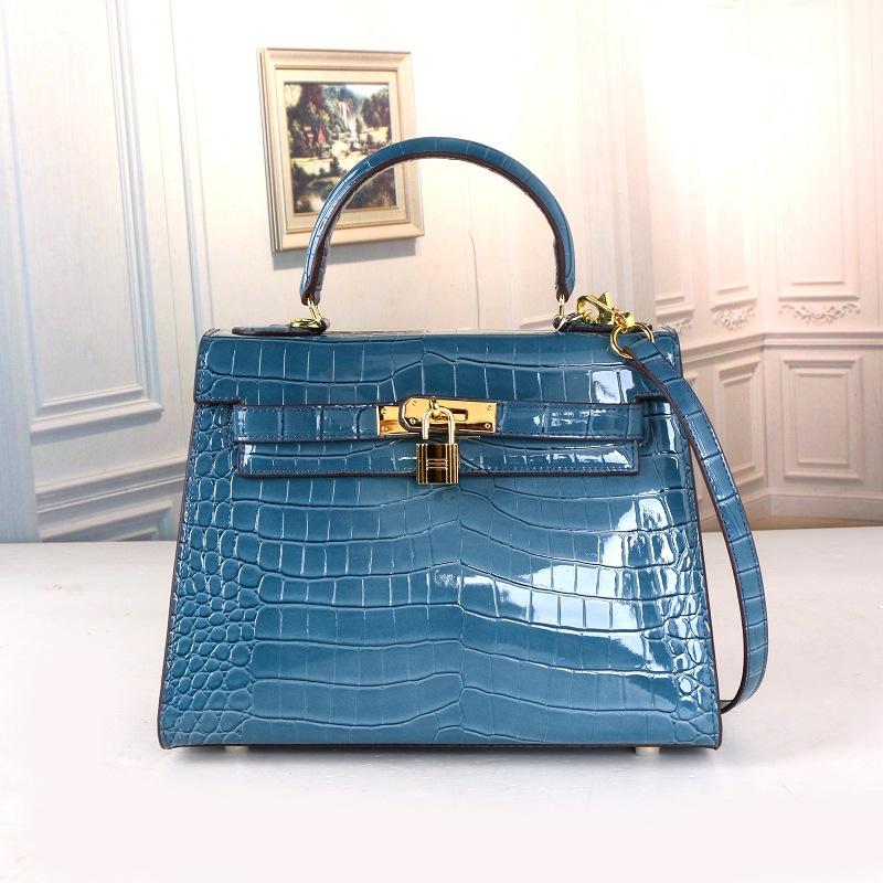 Bag Women'S Lychee Pattern Large-Capacity Handbag Color Matching Shoulder Messenger Bag Women'S Bag