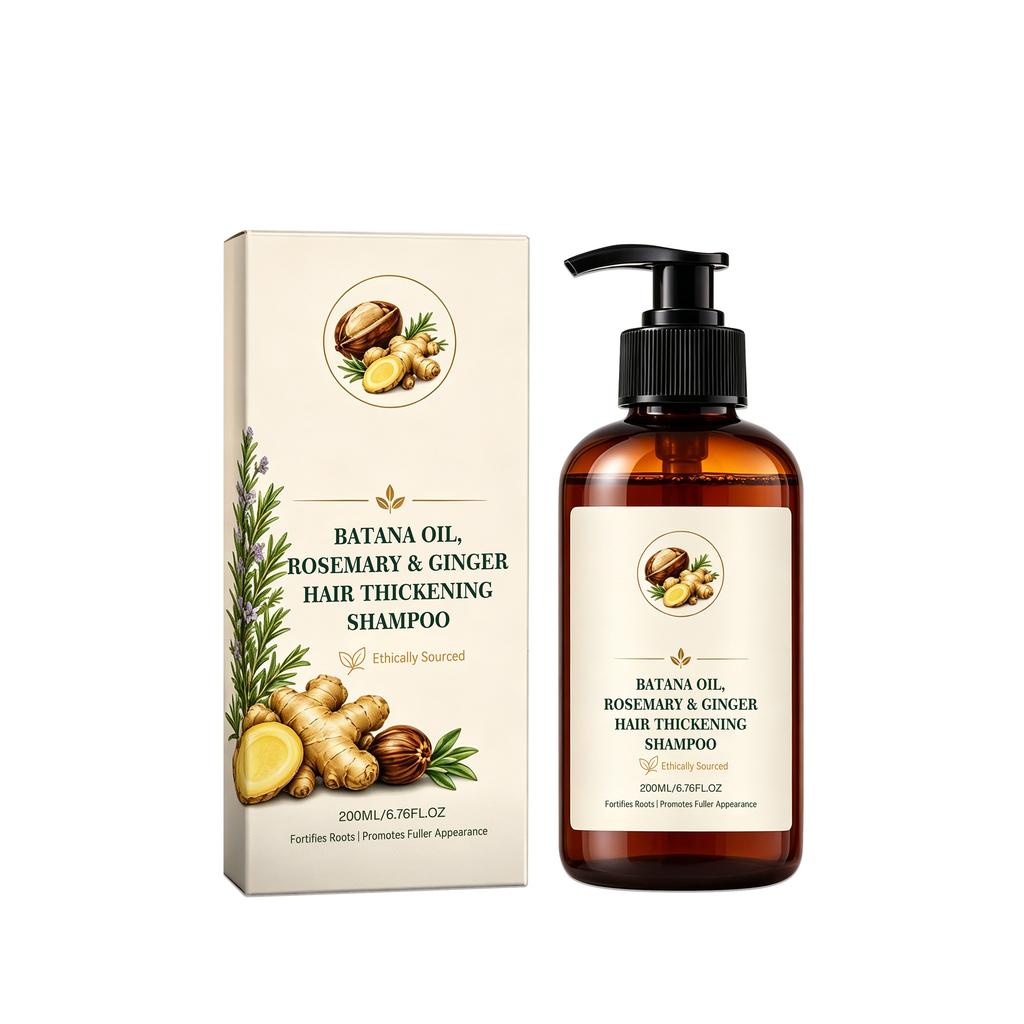 Batana Oil Shampoo Gentle ingredients clean the scalp, creating dense, fluffy foam for voluminous and strong hair