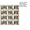 Träskylt "Love You Bye" Vintage Stil Väggkonst Gårdsstil Rustik Hängande Plakett för Vardagsrum Hall Entré Vägg Dörr Heminredning