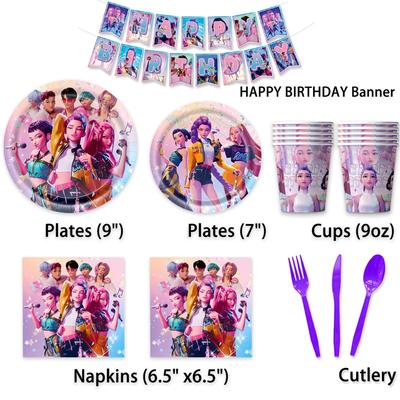 קישוט עוגה צייד שדים Kpop קישוט עוגה קישוט קאפקייק יום הולדת קישוטים לילדות ילדים קישוטים למסיבה קישוטים למסיבת בייבי שאוור
