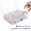 30 Compartment Clear Organizer Boxes Plastic Stackable Art Storage Case Multifunctional Jewelry Boxes Household Organization