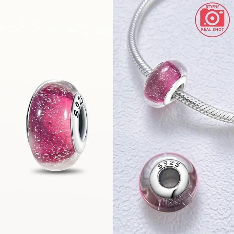 Coppereffervescence Murano Glass Original Colored Beads Fit Original Charm Bracelet Fine Jewelry Diy Giftsfor Women