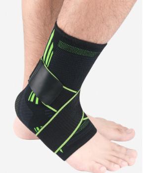 Manufacturer Adjustable Weave Elastic Compression Foot Ankle Support Brace Socks Sleeve Protector Gear with Bandage Wraps Straps