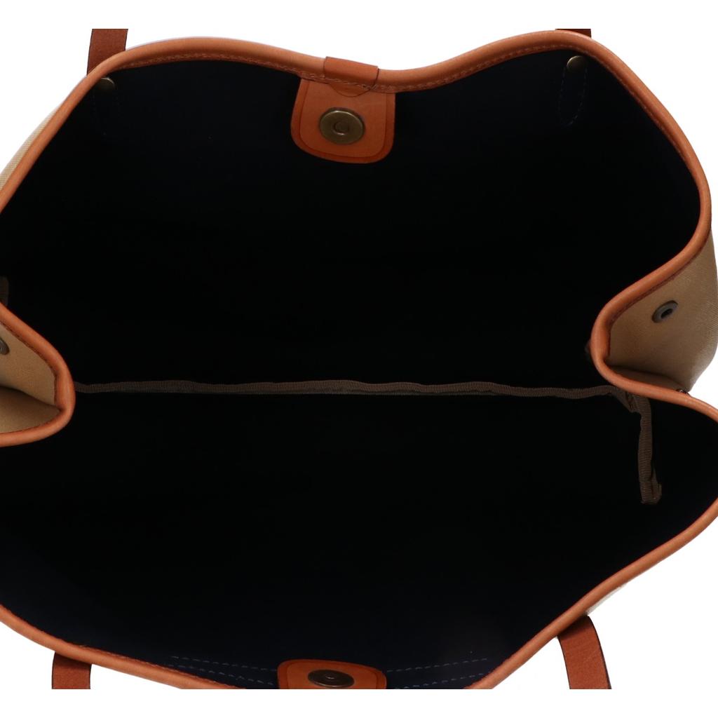 Felisi 16-27 Canvas x Leather Tote Bag beigeUsed