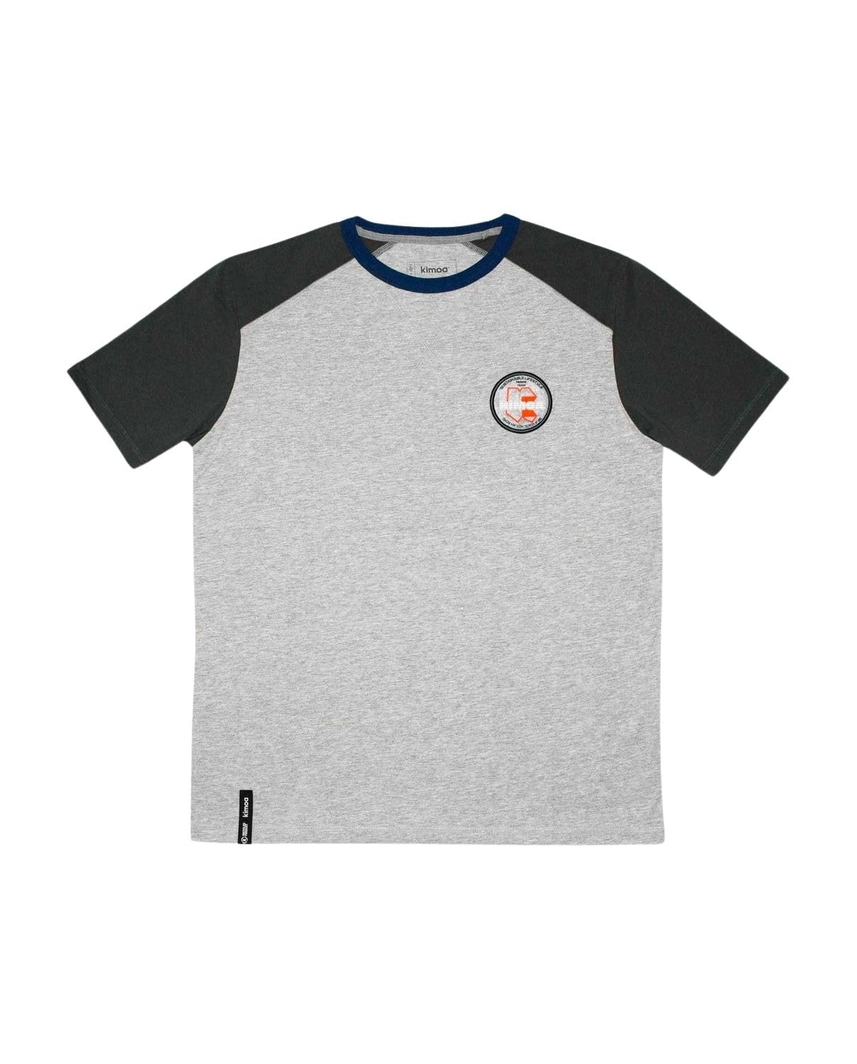 

Kimoa K PATCH LS TEE T-Shirt, Gray/Navy