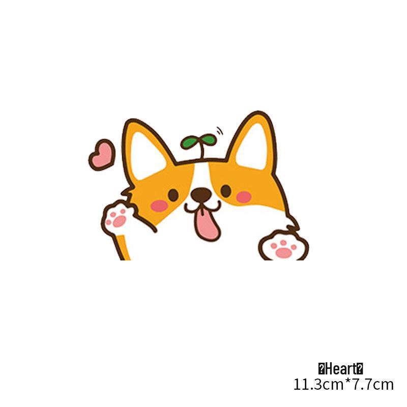 Cartoon Corgi Dog Stickers for Cars & Motorcycles - Rainproof