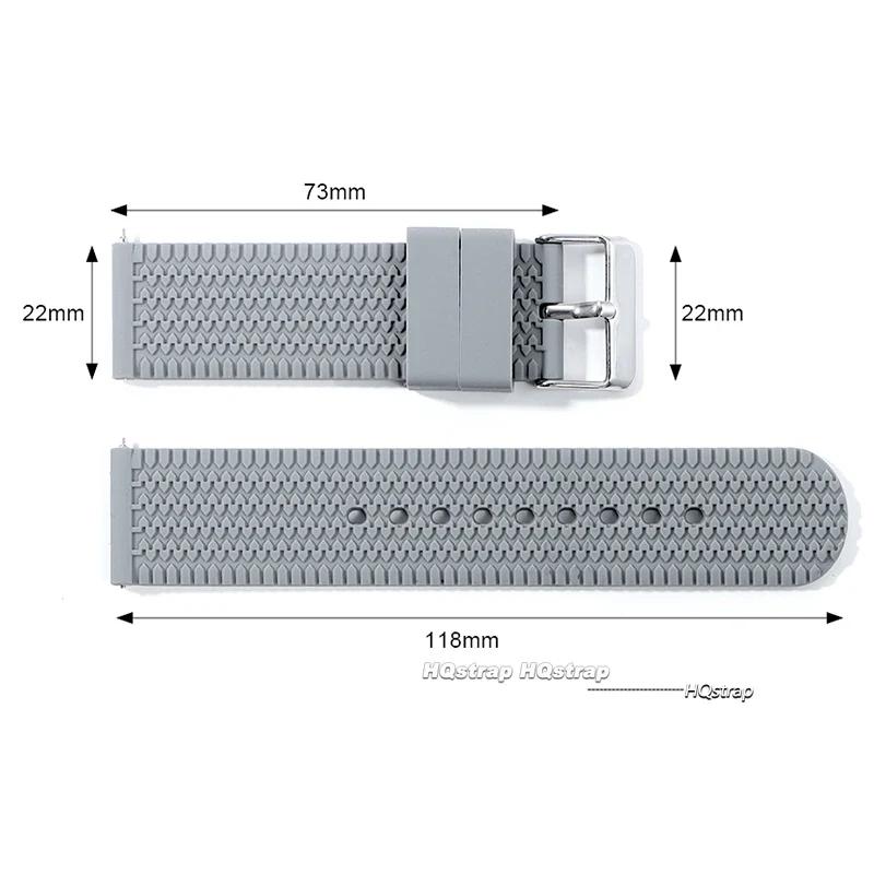Soft Silicone Rubber Watch Strap 18mm 20mm 22mm 24mm Men Women Sport Waterproof Wrist Band Universal Belt Quick Release Bracelet