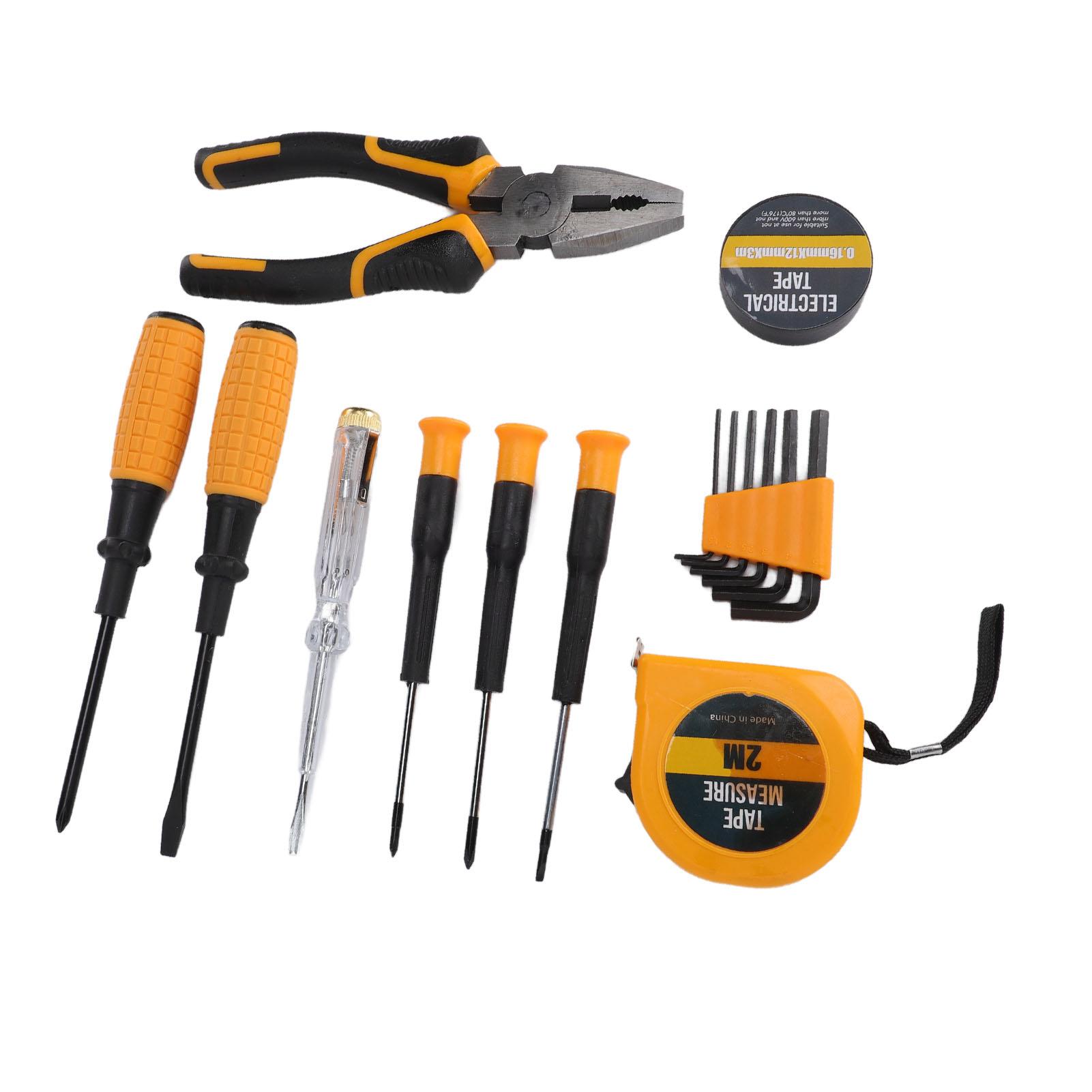 

Hardware Tool Set Screwdriver Wrench Tape Measure for Household Repair and Maintenance