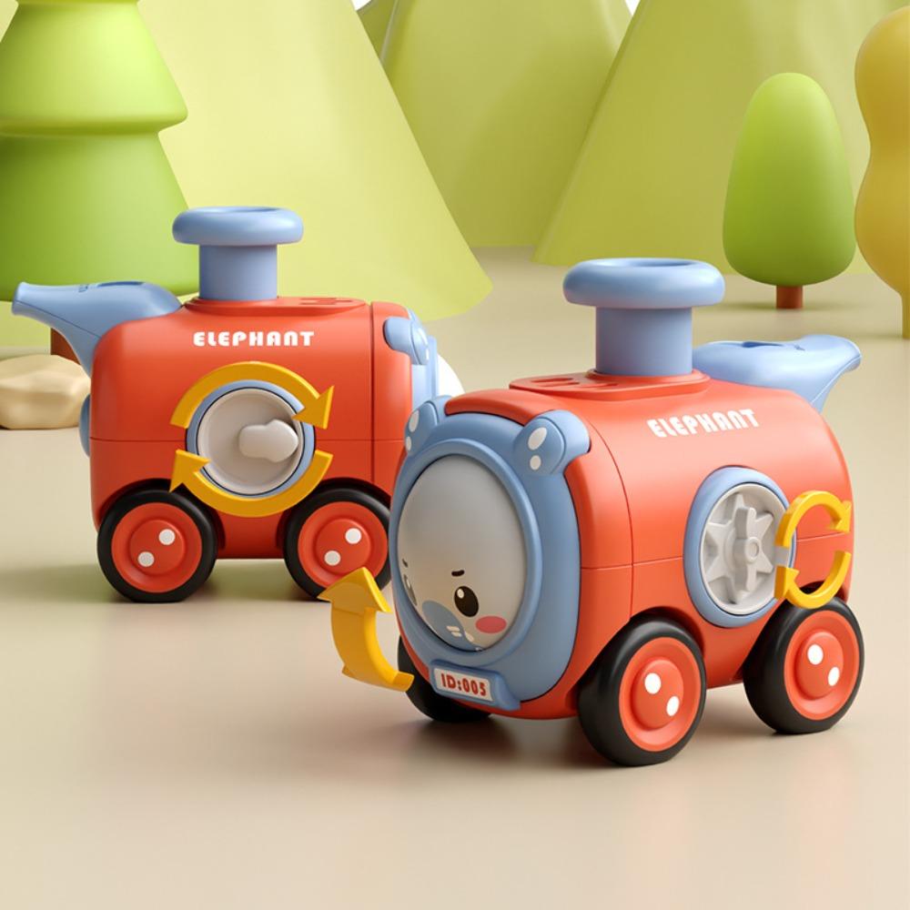 Cartoon Car Press To Change Face Whistle Train Crash Resistant Whistle Train Toy  3 Years Old +