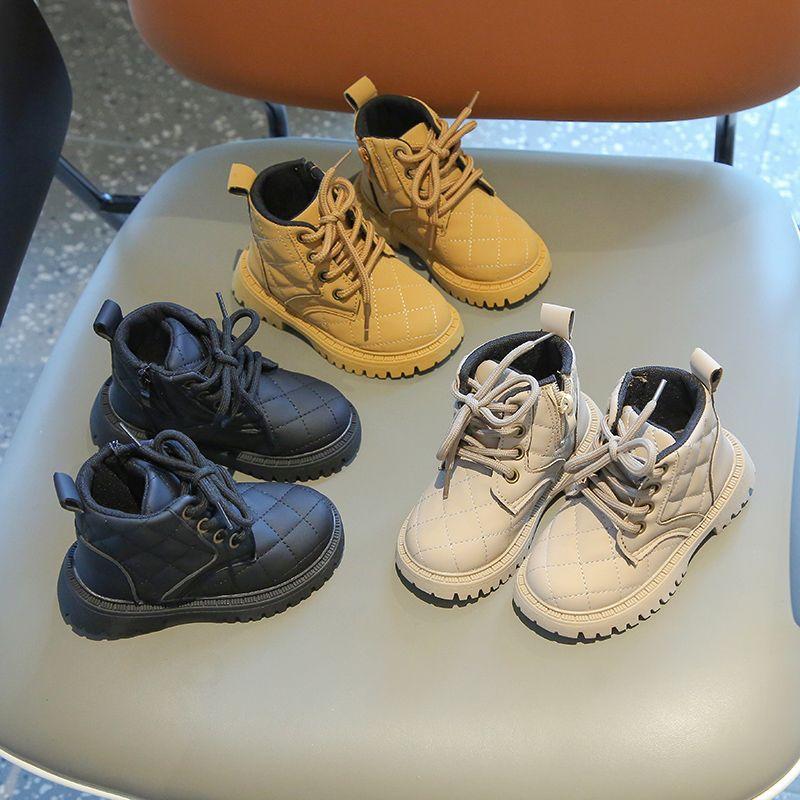 Xiaoxiangfeng girls boots children's Martin boots 2025 spring and autumn boys short boots black single boots princess style shoes