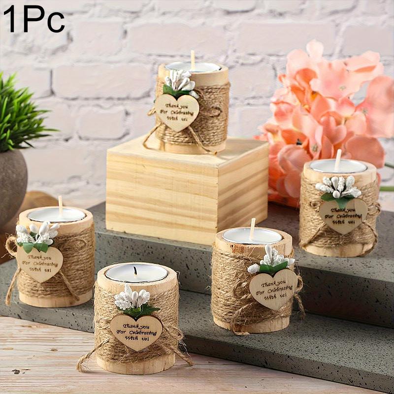 1 Stück Natürlich Romantische Warme Textur Atmosphäre Kerzenständer Wohnzimmer Holz Schlafzimmer Kerzenhalter Hochzeitsdekoration