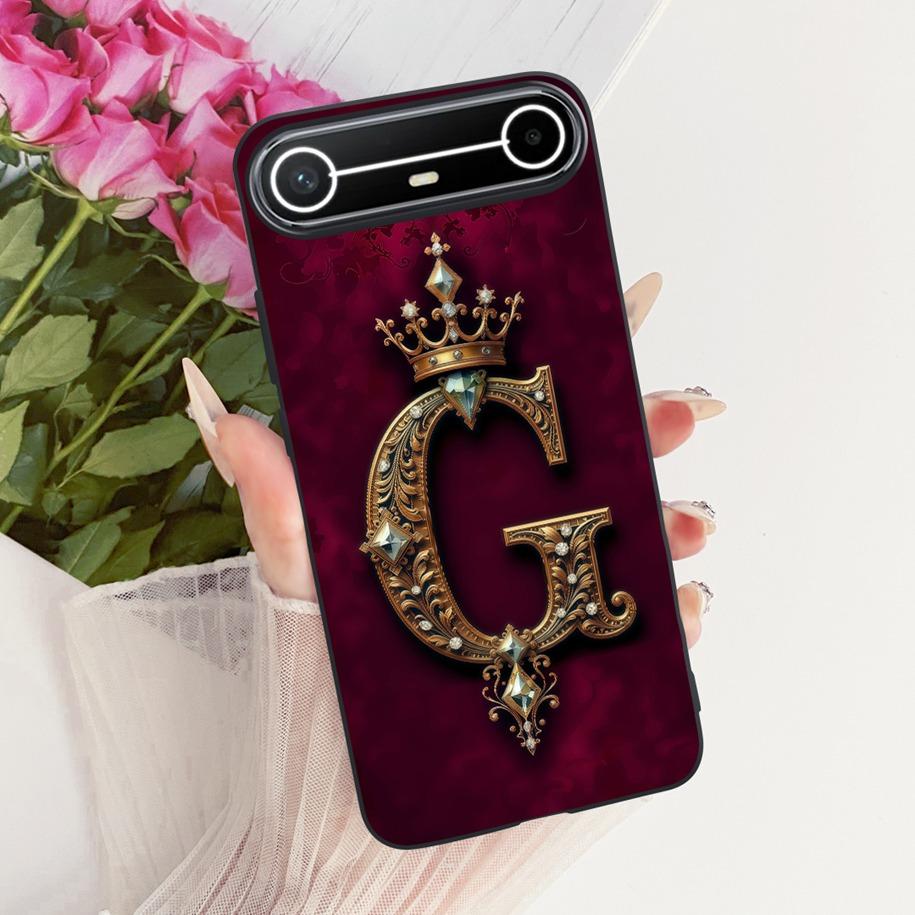 For Tecno Pova Slim Case Luxury Crown Letters Funda Soft Silicone Phone Cover For Tecno Pova Slim 5G Coque KM9 Shockproof Bumper