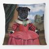 Renaissance Dogs And Cats Cushion Cover King Charles Spaniel Black Pug Dog French Bulldog Labrador Vintage Pillowcase