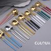 Stainless Steel Spoon Fork Chopsticks Set Storage Box Tableware Coffee Snacks Fruit Dessert Portable Spoon Fork Chopstick Set
