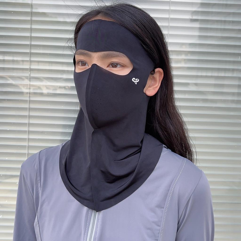 UPF50+ Sun Protection Mask Fashion 3D Ice Silk Anti-UV Neck Scarf Sunscree Dustproof Sunshade Face Mask Outdoor Summer