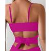 Women's Red Cut Out One Piece Swimsuit Criss Cross Straps High Cut Monokini Bathing Suit