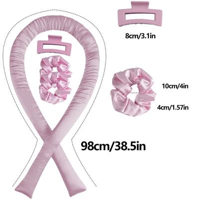 Heatless Hair Curler No Heat Curling Rod Headband Ribbon Hair Rollers Silk Curls Sleeping Lazy Soft Hair Curlers Styling Tools