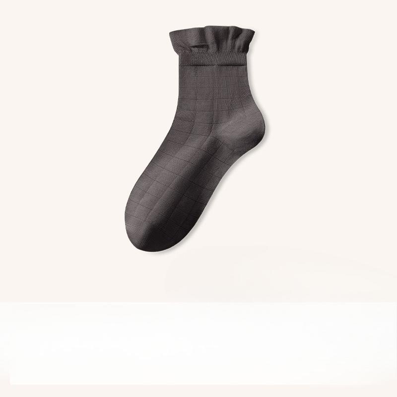 Autumn and Winter Thickened Socks, Women's Mulberry Silk Mid-calf Socks, Loose Boneless Socks for Postpartum Women