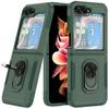 Case - Samsung - Galaxy Z Flip 5/6 - Shockproof - Back Ring Stand - Night Green