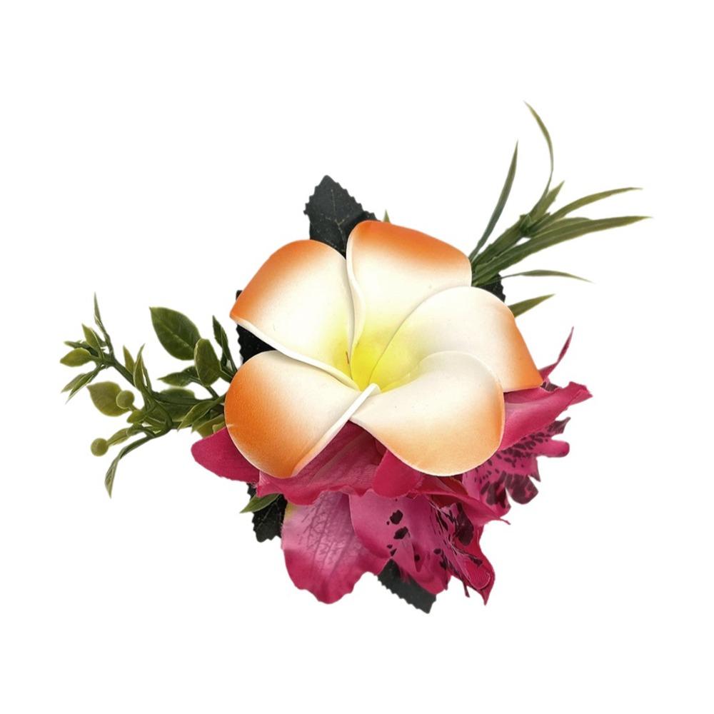 

Versatile Hawaiian Flower Hair Pins Fresh Sweet Colorful Flower Hairpin Women Girls помаранчевий/червоний