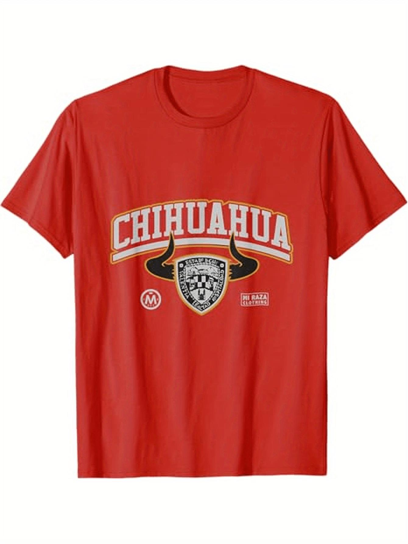 Чихуахуа Мексика Мексиканское Наследие Футболка 100% Хлопок Круглый Вырез Короткий Рукав Летняя Повседневная Мужская Футболка Уличная Одежда S