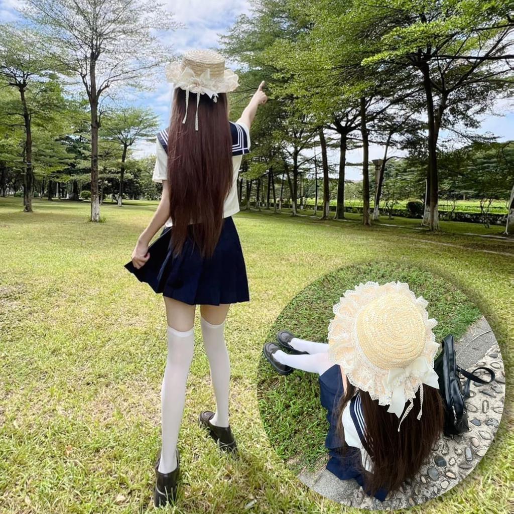 Lolita Straw Boater Hair Parent and Gothic Tea Halloween Child Size [Ligwon] Hat, Hat, Hat, Accessory, Lolita, Child, Adult, Child, Morigar, Lolita,