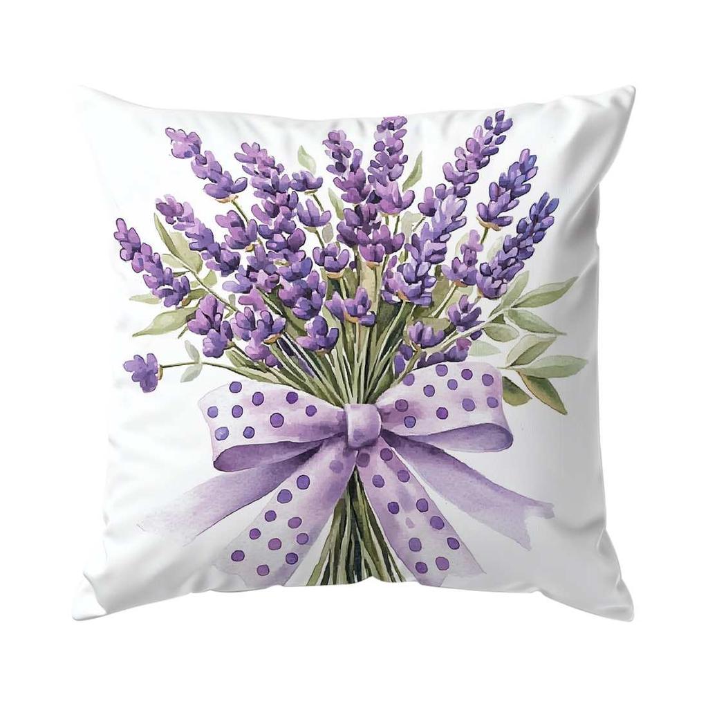 Heimdeko Bettwäsche Fantasie Lavendel Fahrradmuster Heimdeko Kissenbezug Wohnzimmer Sofa Polyester Kissenbezug