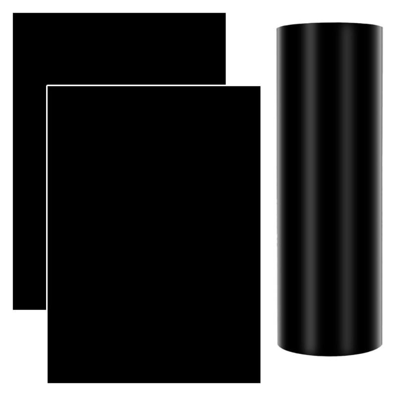 Doppelseitige schwarze Blattkarton A4 bedruckbare schwarze Blatt für Etiketten und DIY-Etiketten, Karte, Bastelverzierungen, Drucker und Kopierer